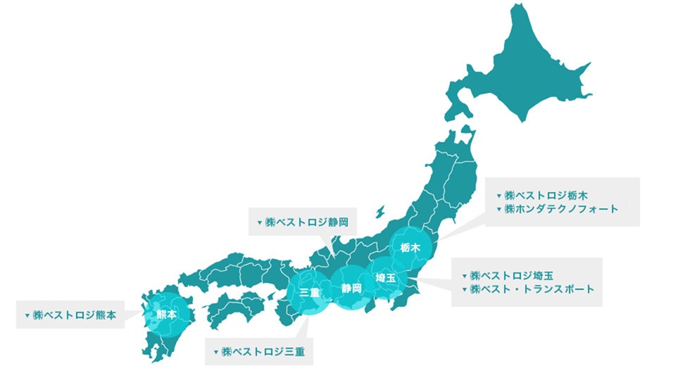 国内グループ会社 日本地図