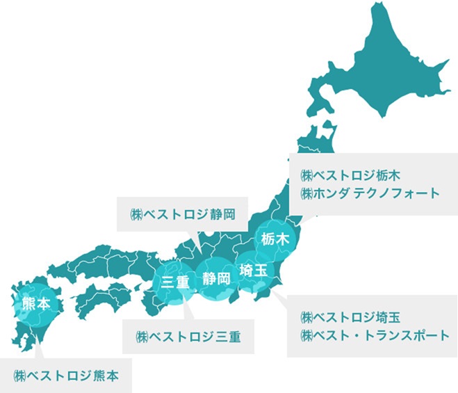 国内グループ会社 日本地図